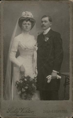 3. Ismeretlen pár esküvői fotója 1900-as évek