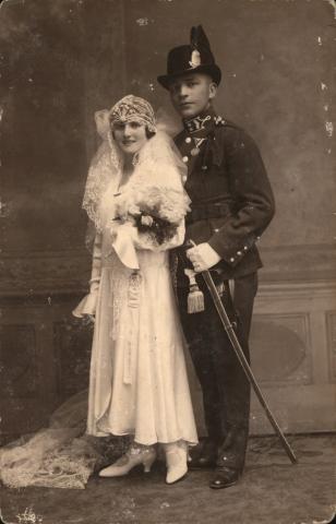 9. Hóbár József csendőrtiszt esküvői fotója, 1930-as évek