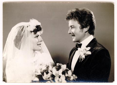 20. Pálfi Erzsébet és Szak Gábor esküvői fényképe 1987-ből