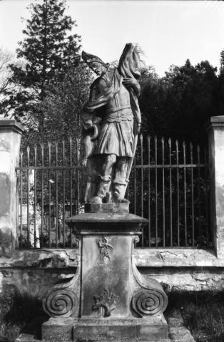 Szent Flórián szobra Türjén, 1775. Németh József felvétele, 1976.