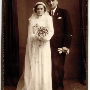 10. Hegyi Mária és Szabó József esküvői fényképe, 1939