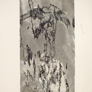01 Búslakodó, 1967, papír, rézkarc, 20x10,5 cm