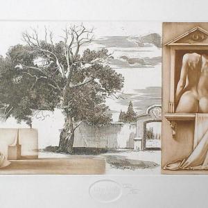Az ismeretlen birtok, 2010, papír, rézkarc, mezzotinto, 18x30 cm