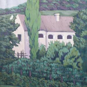 Badacsonyi Kisfaludy-ház, 1928-29, olaj, vászon, 60x50 cm