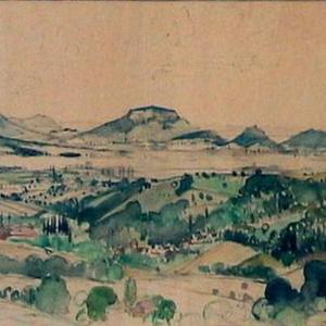 Balatoni táj, 1948, akvarell, papír
