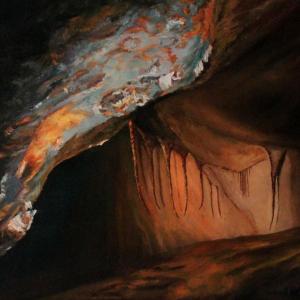 Cserszegtomaji kútbarlang, 2005, vászon, olaj, 50x60 cm