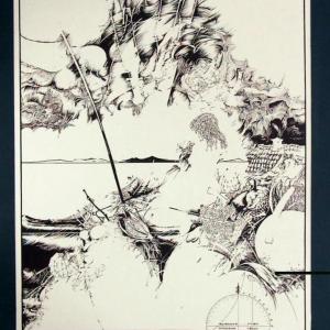 Dalmát part, 1986, offszetnyomat, papír, 55x40 cm