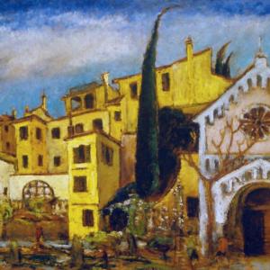 Firenzei városkép, 1938, olaj, karton, 70x90 cm