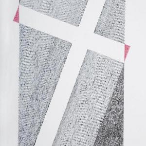 Kereszt, 2007, papír, tollrajz, 48x32 cm