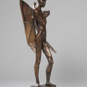 Kondor Béla angyala, 2004, bronz, kő, 31 cm