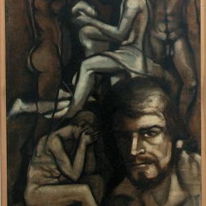 Szabó Lajos Roland: Finálé, 1976, olaj, vászon, 94x61 cm