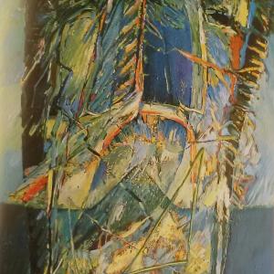 Légajtó, 1995, olaj, vászon, 100x80 cm