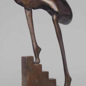 Lépcső, 1994, bronz, 29 cm