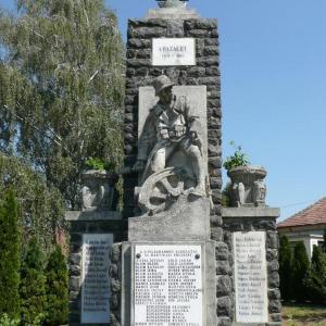 Mihályfa hősi emlékműve, 1934, műkő