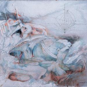 Nagy napóra, 1988, vegyes techn, farost, 36x38 cm