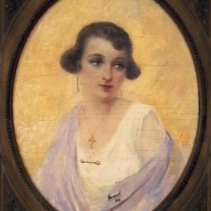 Női portré, olaj, vászon, 1920-as évek