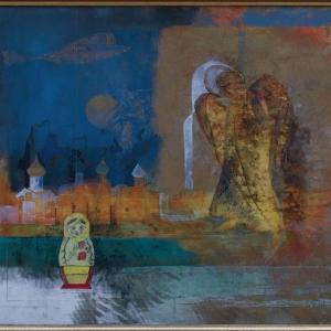 Novgorodi kontrasztok, 1980, olaj, farost, 43x50 cm