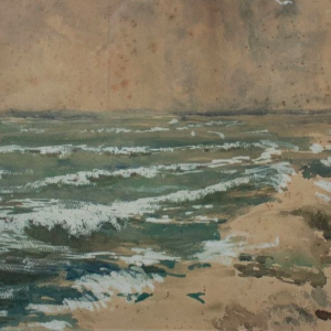 Tengerpart, 1921, akvarell, 34x61 cm