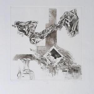Rajzszertár, 2001, papír, lágyalap, 30x30 cm
