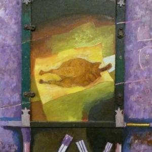 Sütő, 1996, olaj, farost, 100x70 cm