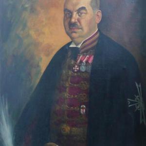 Tabódy Tibor főispán, 1937, olaj, vászon, 100x75 cm