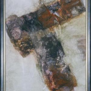 Töredékek, 2006, olaj, papír, 80x60 cm