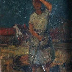 Vihar után, 1946-50, olaj, vászon, 70x50 cm