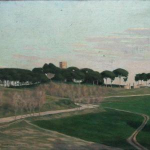 Villa del Pazzi, 1931, vászon, olaj, 54,5x69 cm