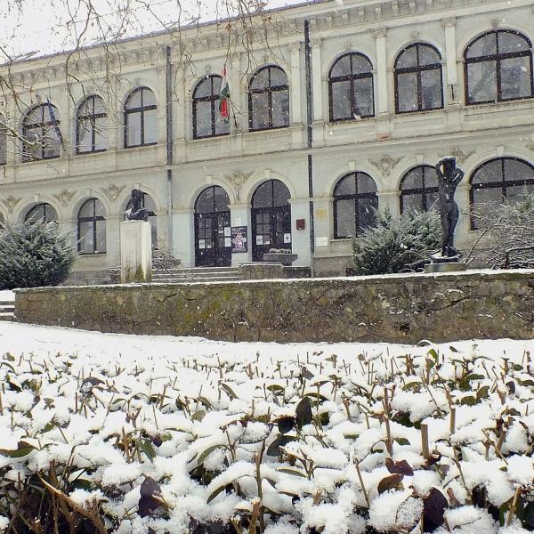 A Göcseji Múzeum hóesésben, 2015. február 09., Fotó: Horváth Lilla Éva