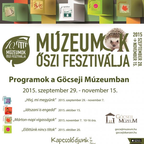 Múzeumok Őszi Fesztiválja 2015 - Göcseji Múzeum
